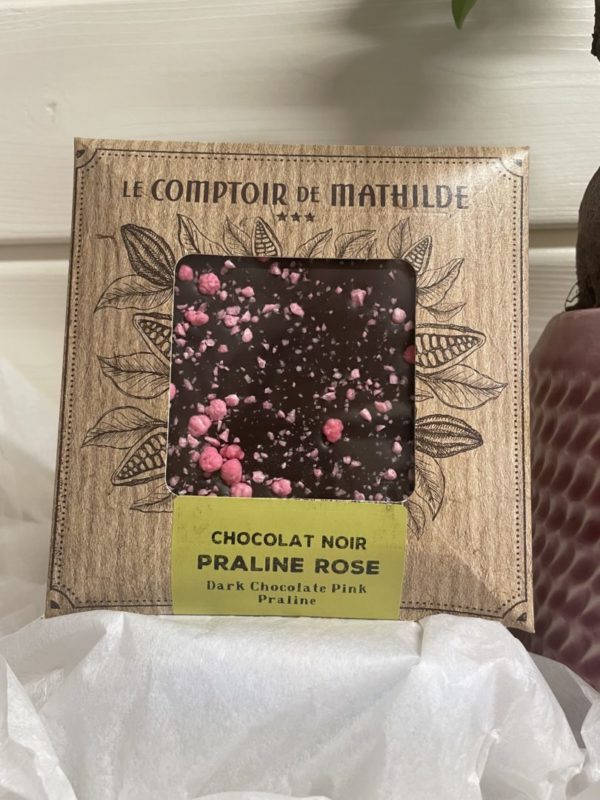 Le Comptoir de Mathilde - Chocolat Noir Praline rose